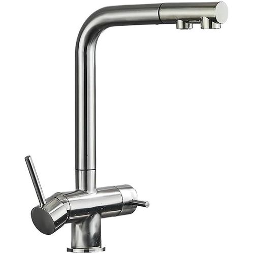 Robinet De Cuisine à Trois Voies Avec Douchette Extractible, Robinet De Cuisine Pivotant à 360°