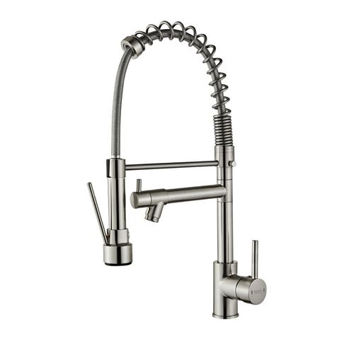 Robinet De Cuisine, Robinet D'évier Avec Douchette Extractible, 2 Fonctions, Bec Pivotant à 360