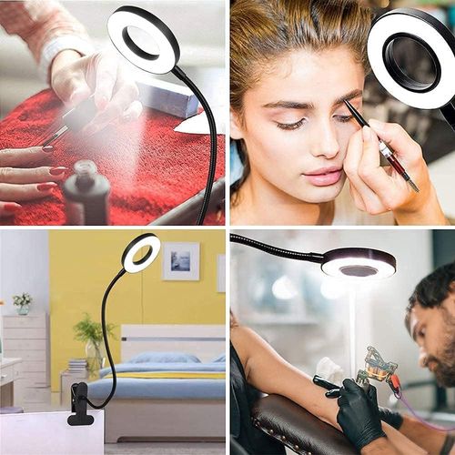 Lampe De Bureau LED, Lampe à Pince, Lampe De Lecture USB, Noir