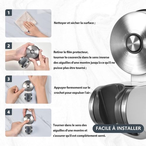 Support De Pomme De Douche – Support De Pomme De Douche à Ventouse En Acier Inoxydable