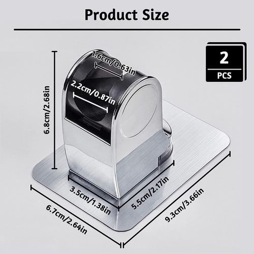 Support De Pomme De Douche De Salle De Bain En Plastique Réglable, 2 Pièces