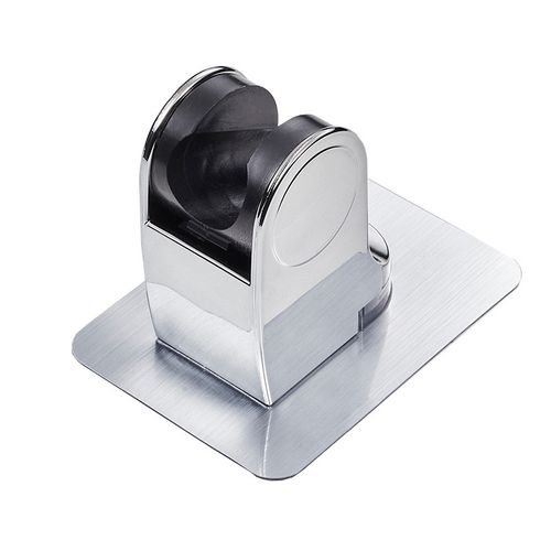 Support De Pomme De Douche De Salle De Bain En Plastique Réglable, Avec Bâton Adhésif 100x75x70