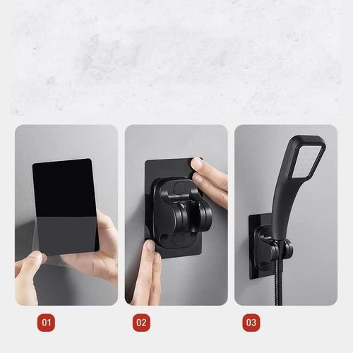 Support De Pomme De Douche, Support De Pomme De Douche Réglable En Plastique Noir