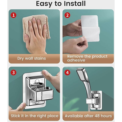 Support De Pomme De Douche Argenté, Support De Douche Universel Réglable à 360 °