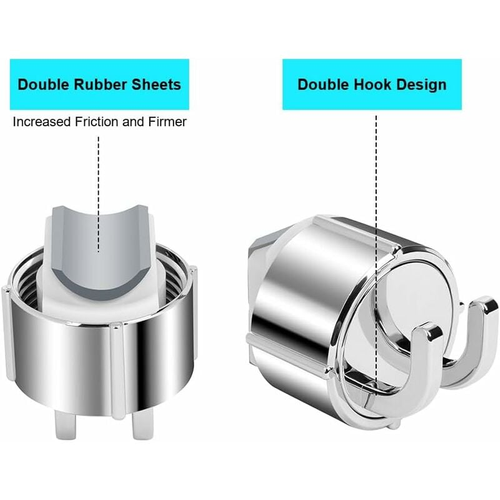 Support Pomme De Douche, Tige Coulissante Réglable 18-28 Mm, Finition Chromée - Argent