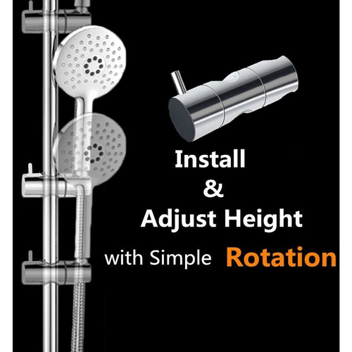 Support De Pomme De Douche (22 Mm, Argent), Crochet De Douche à Main à Ventouse