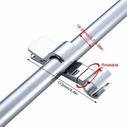 Support De Receveur De Douche, Support De Tringle De Douche 22-25 Mm, Métal, Pivotant