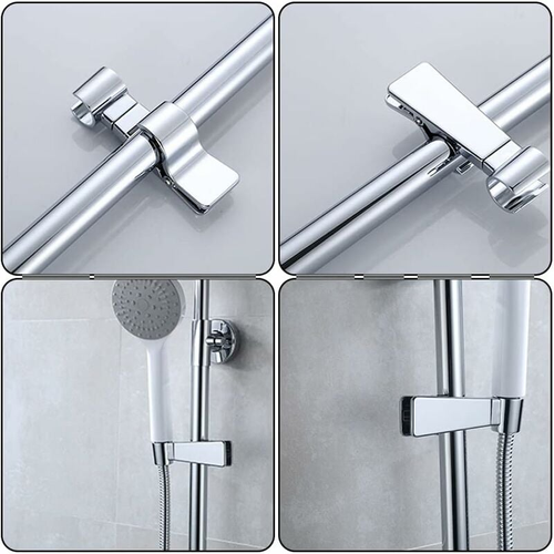 Support De Receveur De Douche, Support De Tringle De Douche 22-25 Mm, Métal, Pivotant