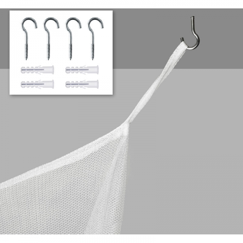 Grand Carré Pour Lits King-size, Moustiquaire D'intérieur Et D'extérieur Blanc (210 X 220 X 200 Cm)