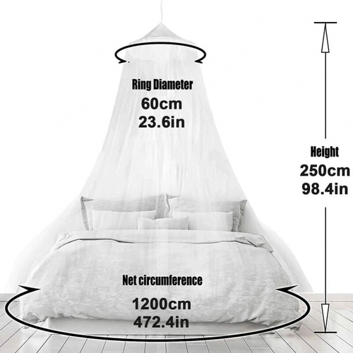 Moustiquaire De Lit Grande Moustiquaire Ciel Suspendue Filet  0.6x0.6x2.5x12m Contre Les Insectes