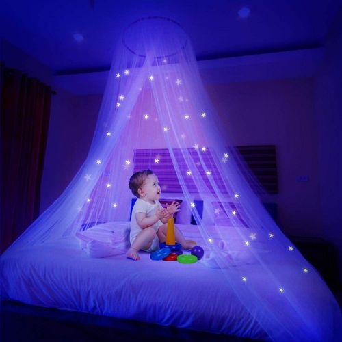 Moustiquaire Avec Étoiles Lumineuses Étoiles Glow Bed Canopy Dome Anti-mosquito Bed Canopy