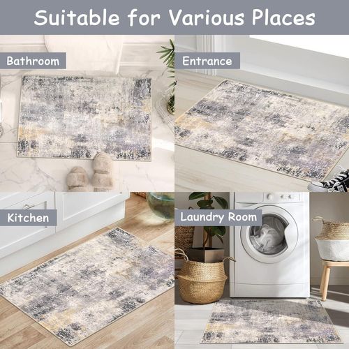 Tapis De Décoration Intérieure Moderne, 60 × 90 Cm - Blanc