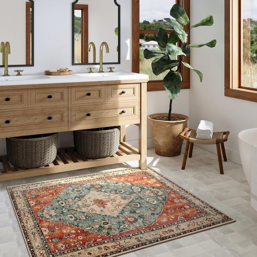 Tapis à Poils Ras, Idéal Pour L'entrée, Le Salon, La Chambre, La Table à Manger, 40×60cm