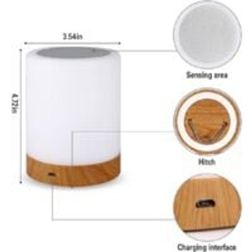 Lampe Tactile LED Pour Chambre à Coucher, Salon - Lampe De Chevet Avec Capteur - Port De Charge USB