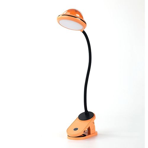 Lampe De Bureau LED Pour Lire Au Lit Avec Mini Projecteur Rechargeable Par USB, Orange