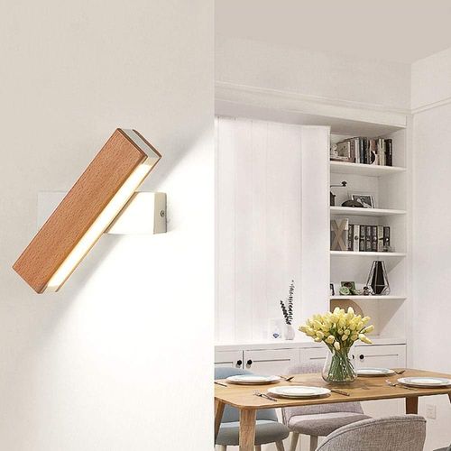 Applique Murale Intérieur LED, Applique Murale LED Rotation 360°chambre Chaude 3000k