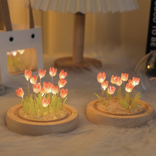 Veilleuse Tulipe (9 Tulipes Roses)