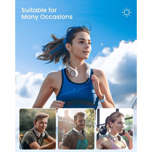 Mini Ventilateur De Cou Suspendu (ventilateur De Cou F15 Bleu 2000 Mah)