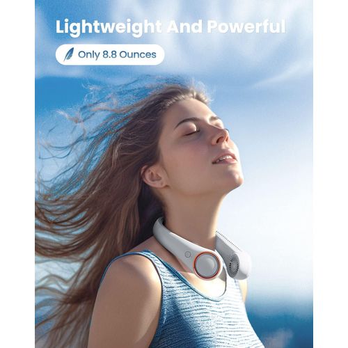 Mini Ventilateur De Cou Suspendu (ventilateur De Cou F15 Bleu 2000 Mah)