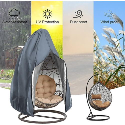 Housse de Protection Pour Chaise Suspendue - 190x115cm - Gris