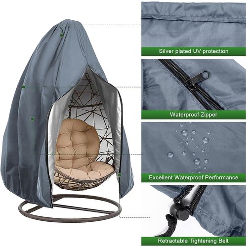 Housse de Protection Pour Chaise Suspendue - 190x115cm - Gris