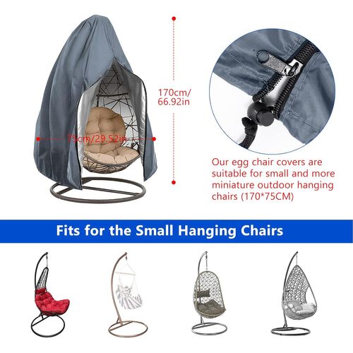 Housse de Protection Pour Chaise Suspendue - 190x115cm - Gris