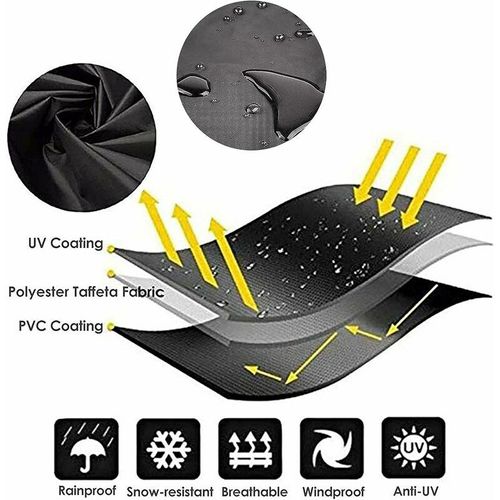 Housse de Protection Pour Chaise 185x117x198cm - Noir