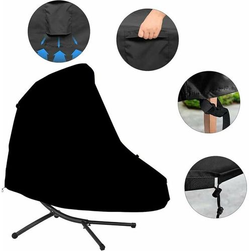 Housse de Protection Pour Chaise 185x117x198cm - Noir