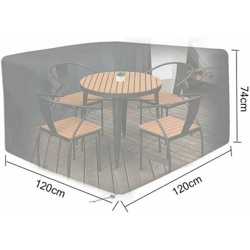 Housse de protection pour mobilier de jardin (120 x 120 x 74 cm)