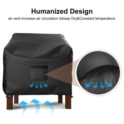 Housse de protection pour chaise de jardin 29x30x36 Cm - Noir