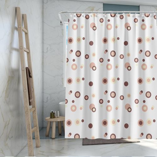 Rideau De Douche Imperméable Pour Salle De Bain (anneau De Cafér, 150 × 180 Cm)