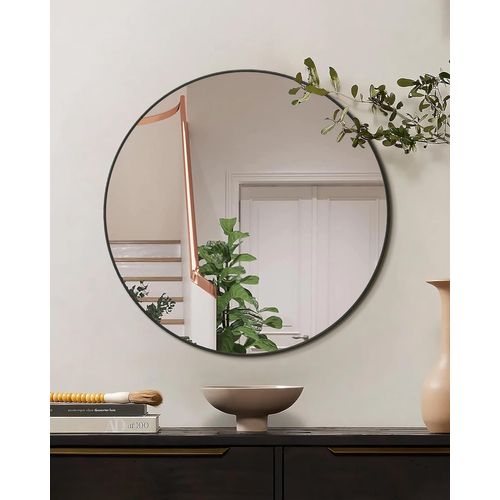 Miroir De Salle De Bain Rond Noir, 40×40cm