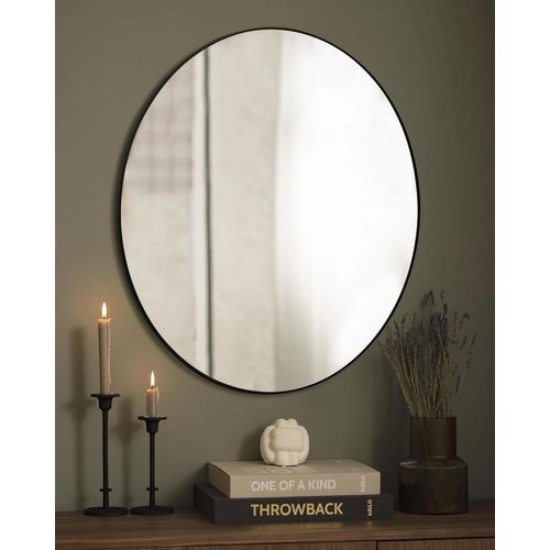 Miroir De Salle De Bain Rond Noir, 40×40cm