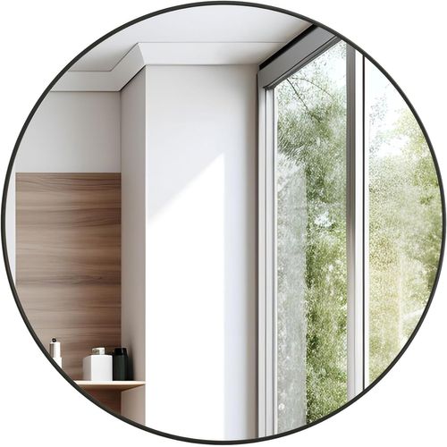 Miroir De Salle De Bain Rond Noir, 50×50cm