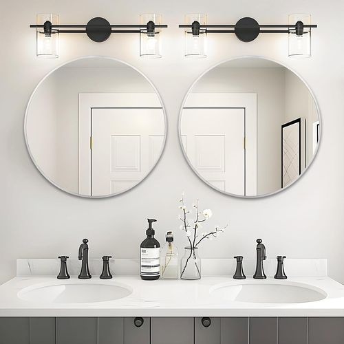Miroir De Salle De Bain Rond Argenté, 40×40cm
