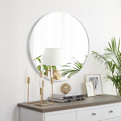 Miroir De Salle De Bain Rond Argenté, 60×60cm