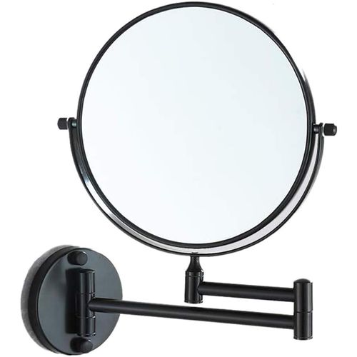 Miroir De Salle De Bain Pliable, Noir, 20 Cm