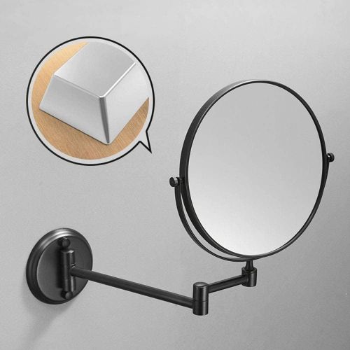 Miroir De Salle De Bain Pliable, Noir, 20 Cm