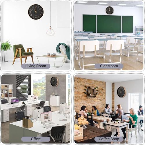 Horloge Murale à Quartz Silencieuse Et Moderne, 30,5 Cm