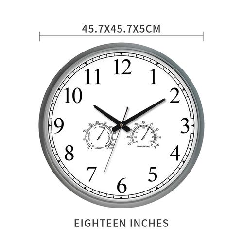 Horloge Murale Ronde Avec Température Et Humidité