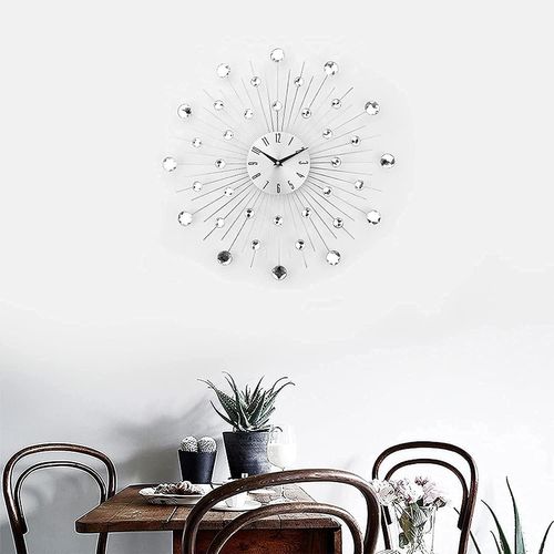 Horloge Murale De Salon, 50 Cm, Argent