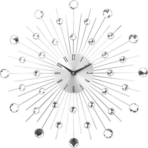 Horloge Murale De Salon, 50 Cm, Argent