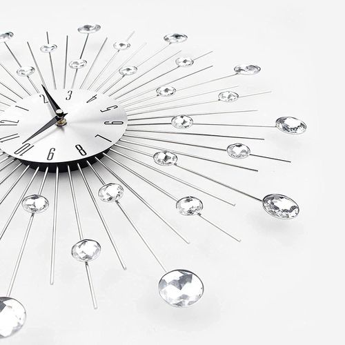 Horloge Murale De Salon, 50 Cm, Argent