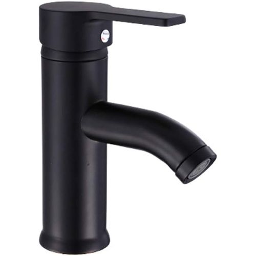 Robinet De Lavabo En Acier Inoxydable, Noir