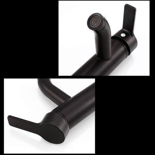 Robinet De Lavabo En Acier Inoxydable, Noir