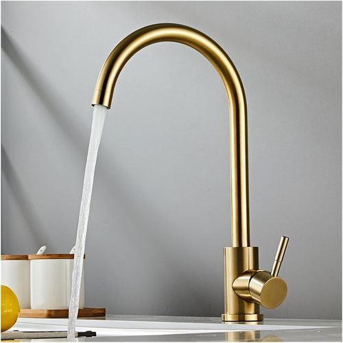 Robinet En Acier Inoxydable Brossé Or