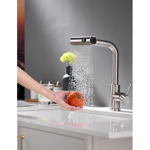 Robinet De Cuisine Pivotant à 360° Et Extractible - Noir