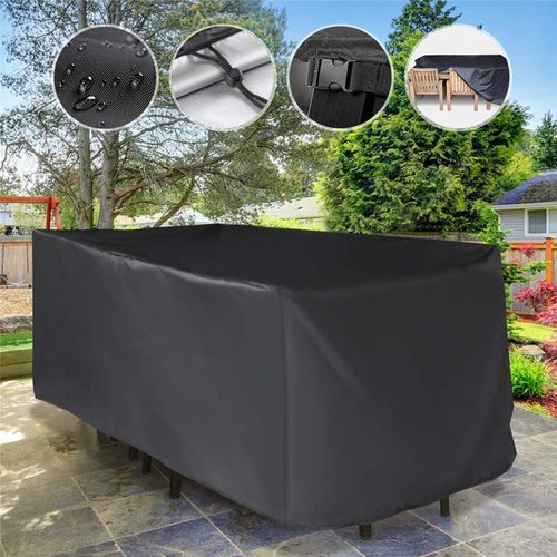 Housse De Protection Etanche Pour Meuble Salon De Jardin Rectangulaire 210l X 140l X 70h Cm Vert
