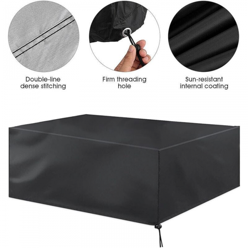 213x132x72 Cm Housse Pour Mobilier De Jardin,noir