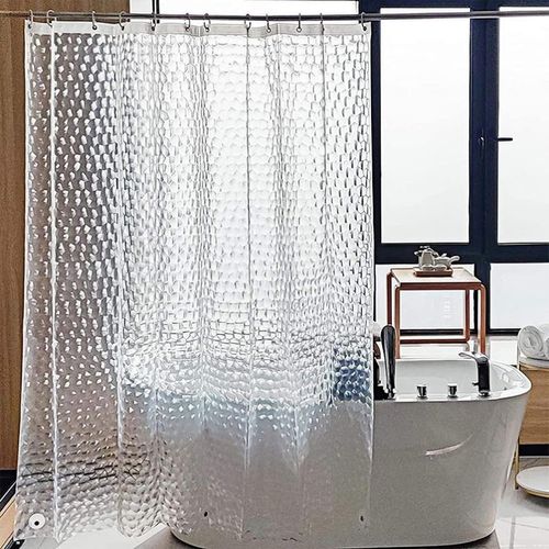 Rideau De Douche Translucide Anti-moisissure Avec Crochets, 150×180cm